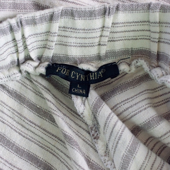 Linen Chevron Casual Skirt US size L - Picture 9 of 10